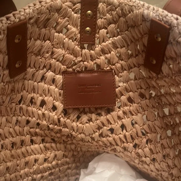 Saint Laurent large  raffia tote - Picture 3 of 7